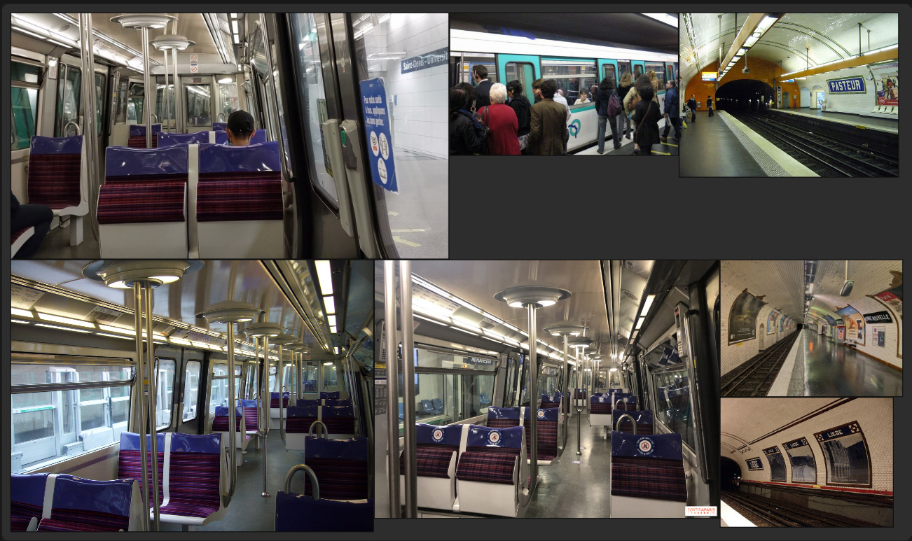 Moodboard of Paris metro line 13